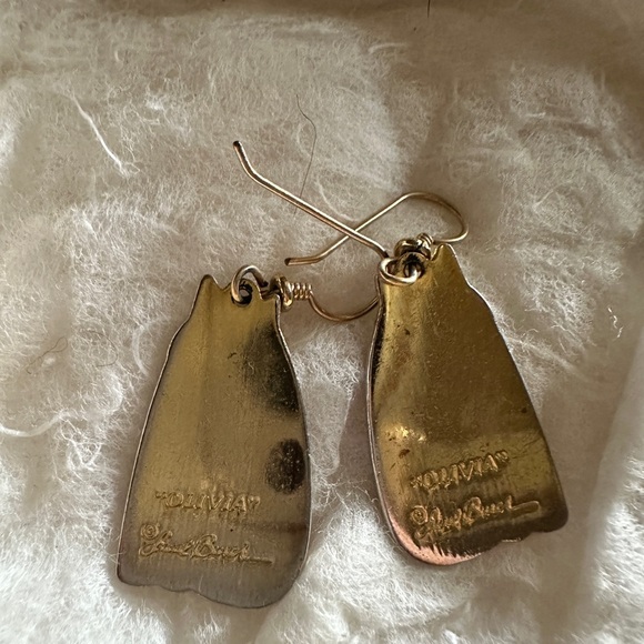 Vintage Laurel Burch Cat Earrings - Picture 3 of 3